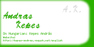 andras kepes business card