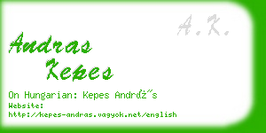 andras kepes business card